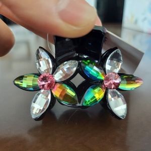 Handmade Medium Acrylic Hair Claw/Swarovski